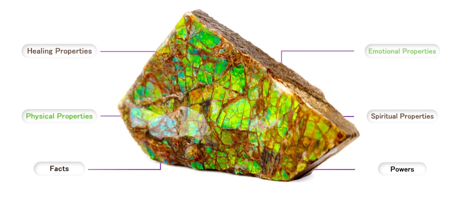 38) Ammolite Crystal Gemstone buy